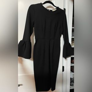 Rachel Parcell Black Midi Bell Sleve Dress